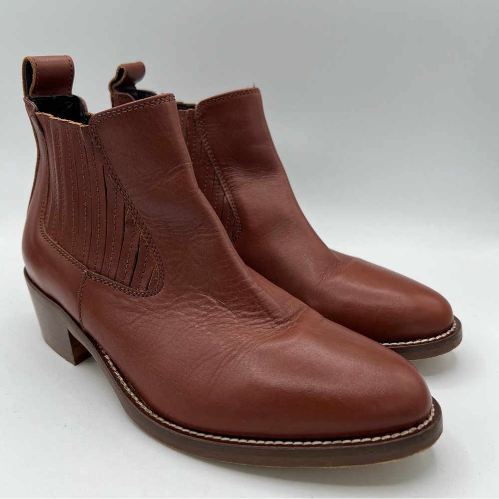 Coach and Four Kisha Chelsea Boots Women’s 6.5 Cognac Brown Leather EUC Italy